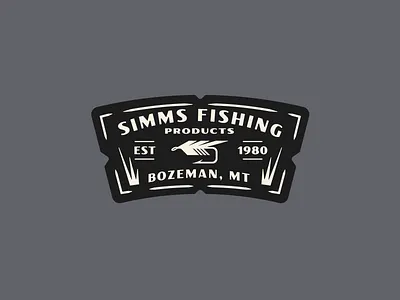 Simms Fishing Products apparel design badge design branding design fly fishing fly shop graphic design hat design icon design kroneberger patch simms fishing trout typography