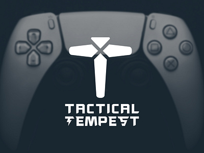 Tactical Tempest Gaming identity design branding concept controller creative gaming gaming identity identity illustrator logo logo design playstation ps5 tactical visual youtube