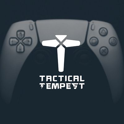 Tactical Tempest Gaming identity design branding concept controller creative gaming gaming identity identity illustrator logo logo design playstation ps5 tactical visual youtube