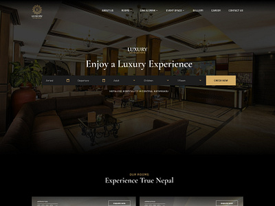 Hotel Website Design booking branding gold homepage hotel website luxury ui ux website