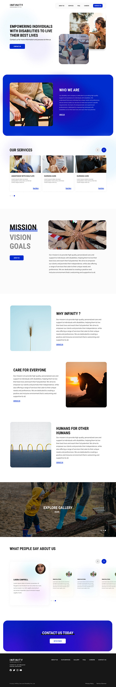 Company Portfolio blue design gradient landing page minimal portfolio ui ux website