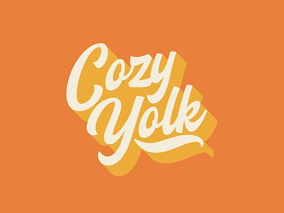 Cozy Yolk Retro Logo branding breakfast design graphic design identity illustration logo mark sandiego