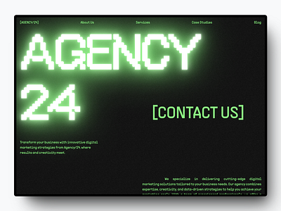 Agency 24 - Marketing Website agency branding design graphic design landing page marketing studio ui web design website