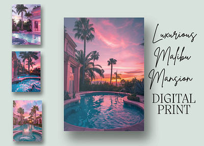 Luxurious Malibu Mansion Digital Print Pack