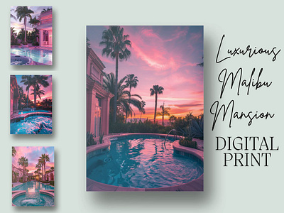 Luxurious Malibu Mansion Digital Print Pack