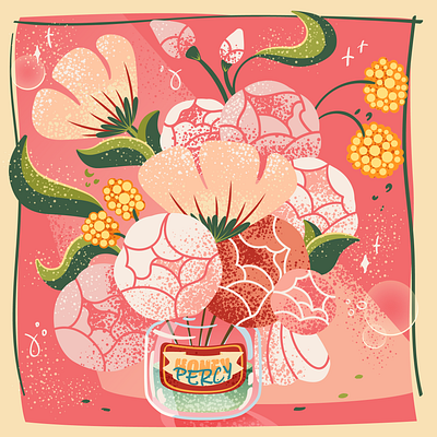 honey flowers flowers illustration vector