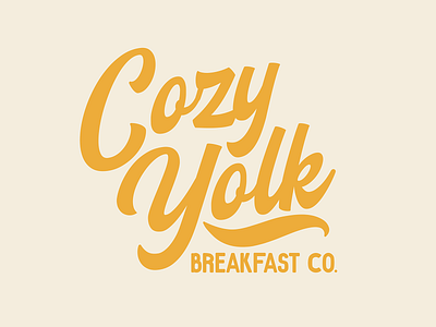 Cozy Yolk Primary Logo branding breakfast brunch design graphic design identity illustration logo mark retro sandiego