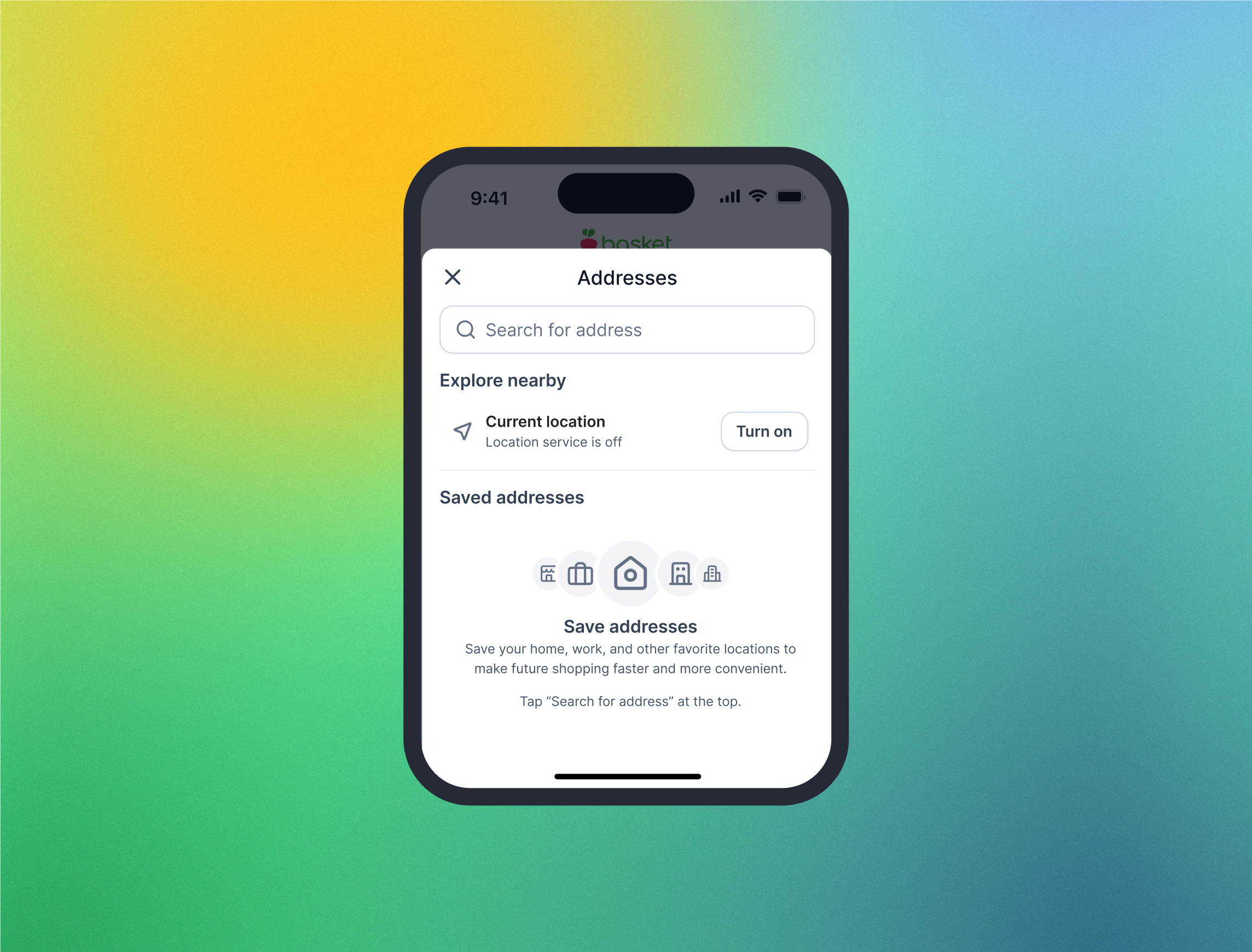 Improving User Experience with Address Management addresses app cart design grocery ios location search service ui ux