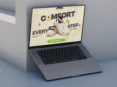 Crocs_Main page animation branding design ecommerce interface ui ux webdesign