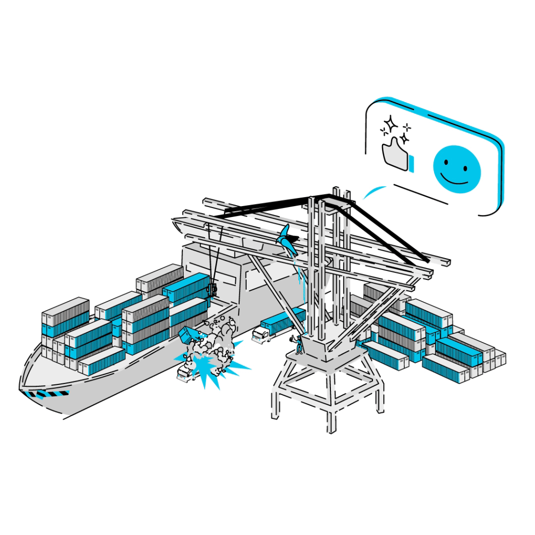 Insurance website illustration brand illustration container crane design draft gif illustration illustrator insurance isometric perspective policy process safety sketch svg vector web web illustration website