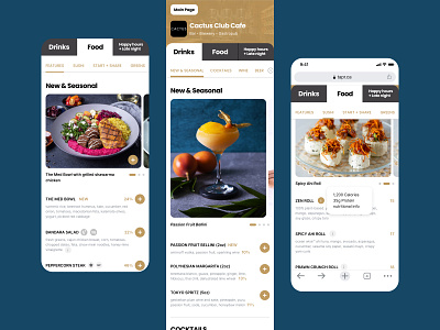 Tapr Dine. Menu service. All functions for restaurant, cafe, bar advisor app bar booking branding cafe design digital menu guide horeca app ios menu service online restaurant menu restaurant restaurant profile review tapr dine ui ux web