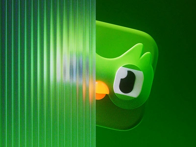 Duolingo icon animation 3d animation appicon c4d duolingo icons illustration vikiiing