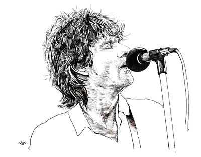 Paul Westerberg illustration penandink