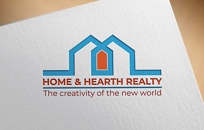 HOME & HEARTH REALTY LOGO DESIGN illustration