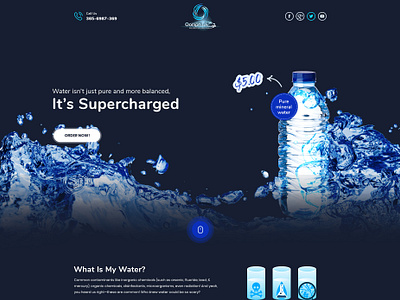 Supercharged Water Web UI design illustration ui design vector water design