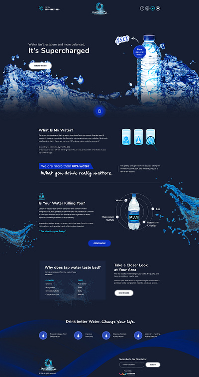 Supercharged Water Web UI design illustration ui design vector water design