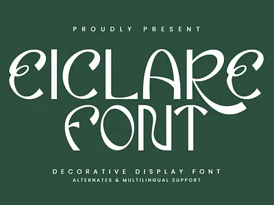 Eiclare Decorative Display Font animation branding design font fonts graphic design illustration logo nostalgic ui