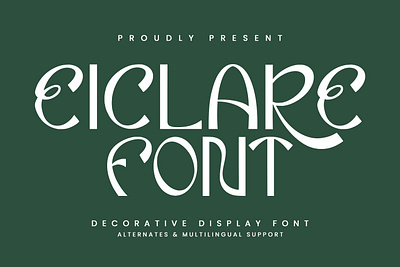 Eiclare Decorative Display Font animation branding design font fonts graphic design illustration logo nostalgic ui