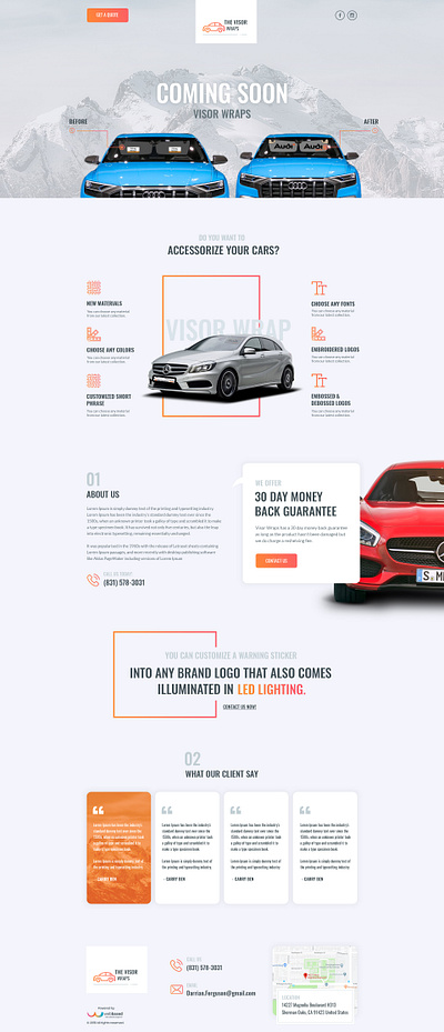 Car Wraps Web UI branding design graphic design ui ui design web ui