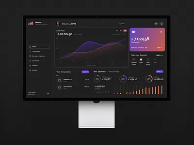 Financial Dashboard Mockup 3d app bankapp financial dashboard mockup ui ux uxdesign webappdesign