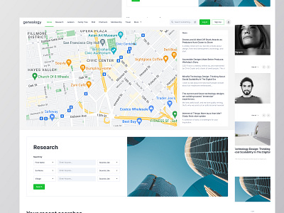 Genealogy - Discover the Past of Acquaintances app china design halo light material design md microsoft minimal news product research service travel tubik ui ux web white