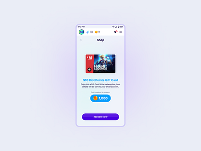 Potion App - Redeem Item app design product ui user interface ux