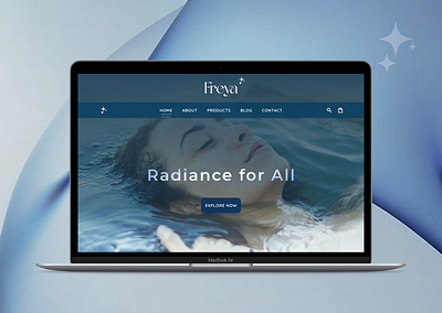 Freya skincare - Landing page brand identity branding design figma graphic design landing page logo logotype skincare user experience user interface ux design visual identity web design webpage