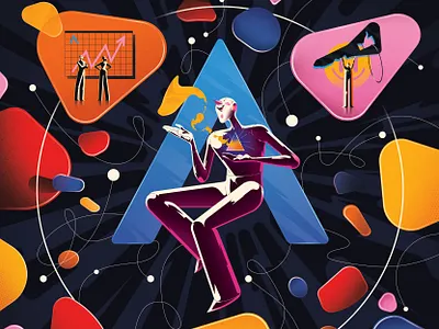 Nov'Habitat - Te Virtuous Circle. abstract adobe illustrator adobe photoshop art art agency art direction branding character design company design digital illustration draw editing french illustrator graphic design illustration illustrator logo print