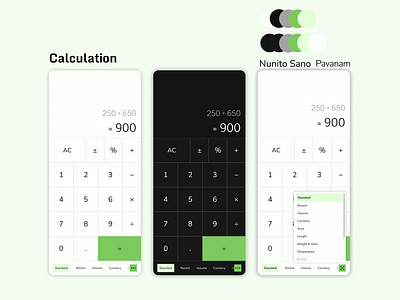 DailyUI #004 - Calculation app design calculator calculator interface calculator ui dailyui dailyui challenge dark graphic design light minimal simple typography ui ui design