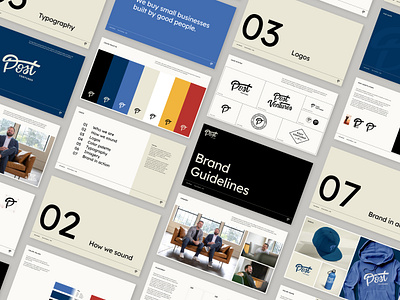 Brand Guidelines: Post Ventures brand brand guide branding color deck guidelines identity logo logo suite logo variants mark presentation system typography