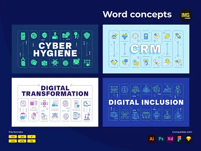 ✨📚 We are excited to share our updated Word Concept examples! banner branding graphic design logo word concept