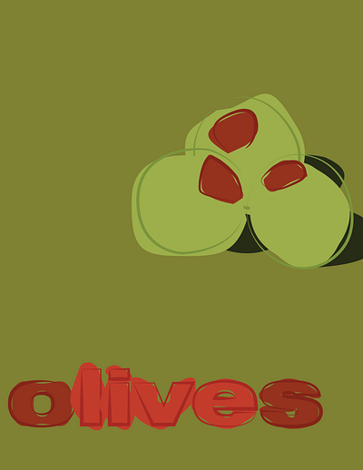 olives design food graphic design illustration restaurant typography vector