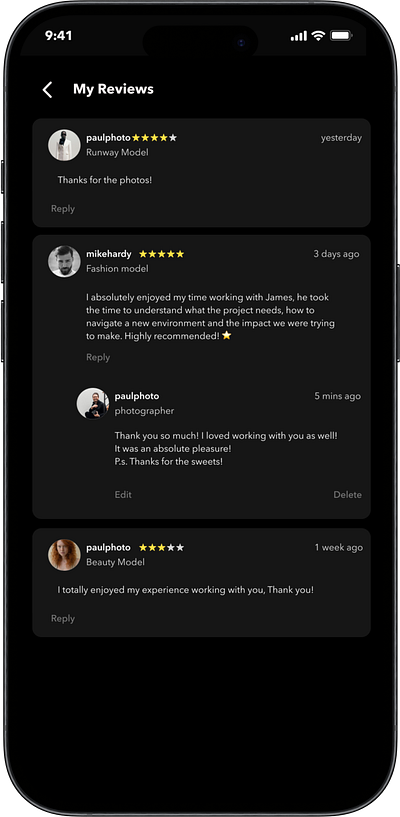 Reviews Screen analyse analysis client rate rating ratings reply review reviews