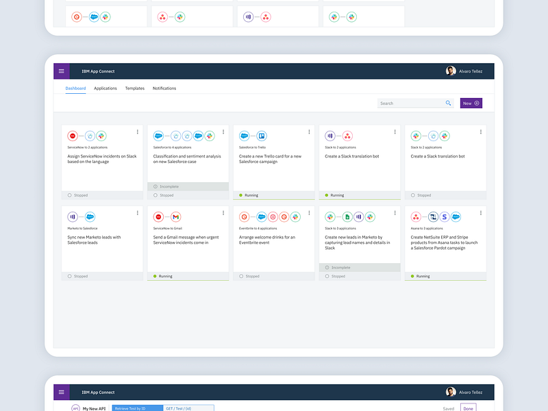 IBM | Enterprise Software (SaaS) apis blue branding clean customer dashboard dashboard gray integrations middleware minimal product design software ui ui design ux ux design