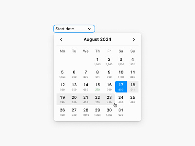 Date picker date flat minimal picker product design time