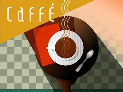 The Perfect Blend art deco caffe coffee design digital illustration graphic design illust illustration italian style type lettering typeface typography vector