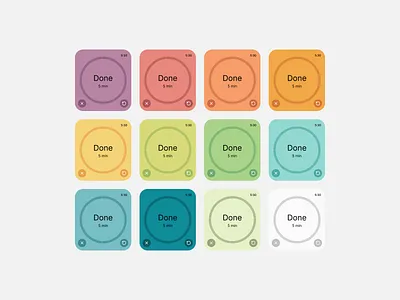 Apple Watch OS Timer Colors apple apple design apple watch color color palette colors components product design timer ui ui design ux watch watch os widget