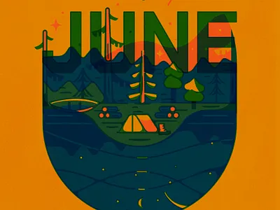 Coastal Maine Calendar design graphic design illustration silkscreen texture