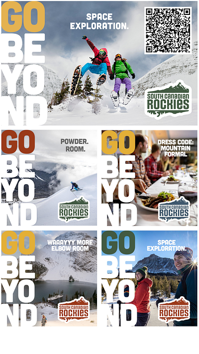 South Canadian Rockies tourism alberta branding canada digital ads digital marketing graphic design tourism