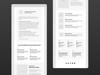 Wireframed Email Patterns & Layout comms communications email gmail hubspot inbox lo fi lofi mailchimp marketing salesforce sfmc wireframe