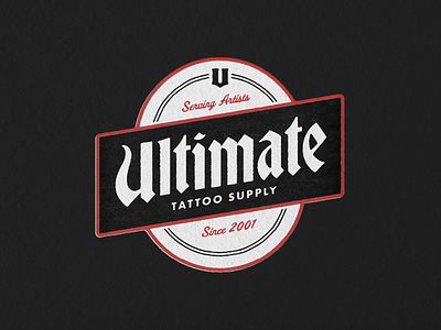Sticker and Label Design - Ultimate Tattoo Supply badge badge design branding design graphic design identity label logo design package design promotional sticker tattoo typography