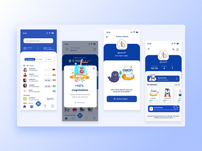 The Ice Open Network blue branding daily practice illustration ion mining app ui ux vector