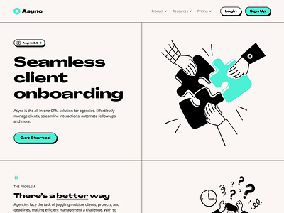 Async - SaaS Website Landing Page Design modern