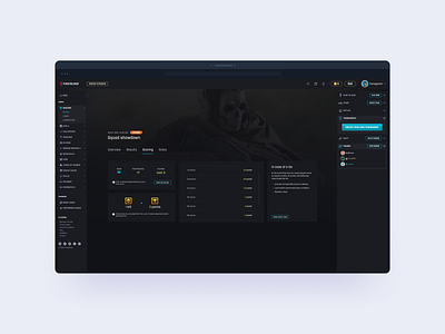 FirstBlood - Results design gaming platform product product design ui ux visual design