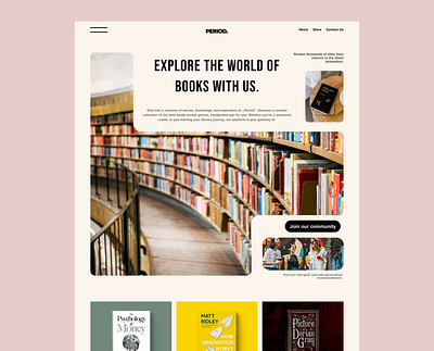 Book Store Website - Landing Page branding logo ui ux