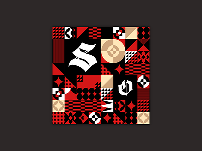 Red, black and white geometrics black design experimental experiments flat geometric geometry graphicdesign illustration red shape shapes type typography white
