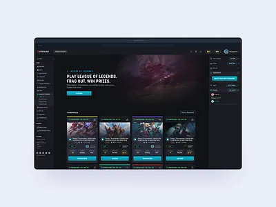 FirstBlood - Game design gaming platform product product design ui user interface ux visual design