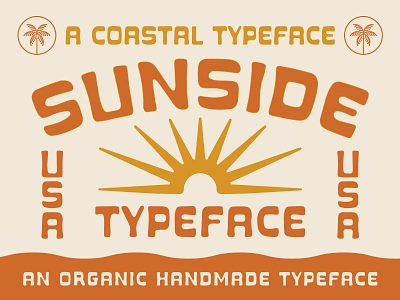 Sunside Typeface | A Coastal Font beach font font nienowbrand ocean font out west font retro font southwest font sun font design sunside typeface surf font texas font tropical font type design western font