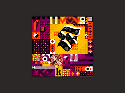 Colourful Mosaic colour colourful design experimental experiments flat geometric geometry graphicdesign illustration shape shapes type typography