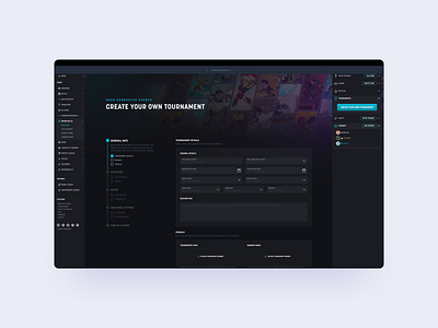 FirstBlood - Create Tournament design gaming platform product design ui user interface ux visual design